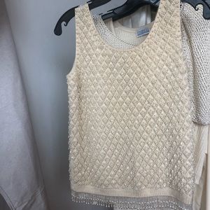 Vintage 1960s beaded tank small